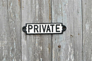 Gietijzer bord private metaal staal voor op de deur1