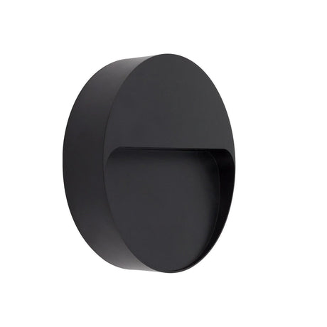 Wandlamp zwart buitenlamp rond led lamp