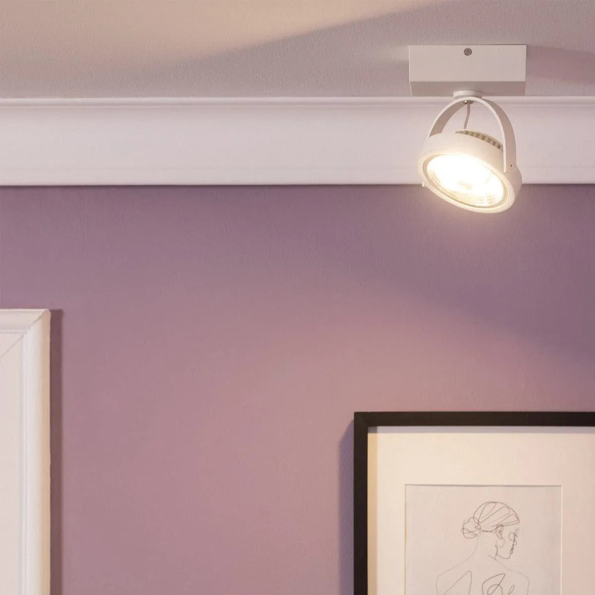 Witte plafondspot rond led lamp 