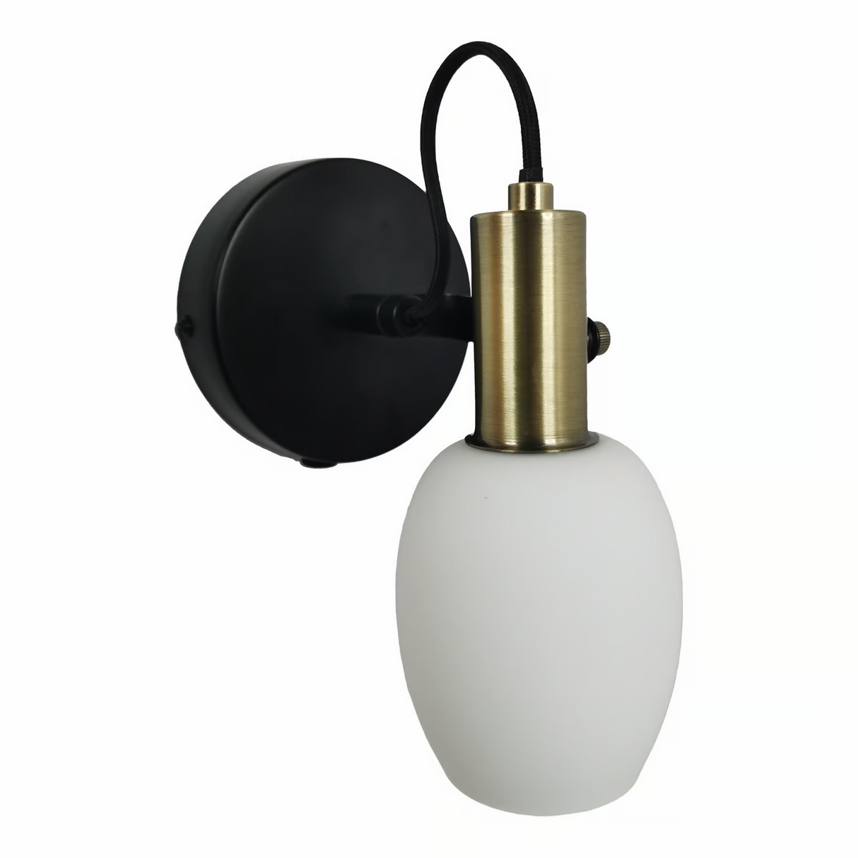 Bed lamp Opaal Glas Arild met stekker en schakelaar