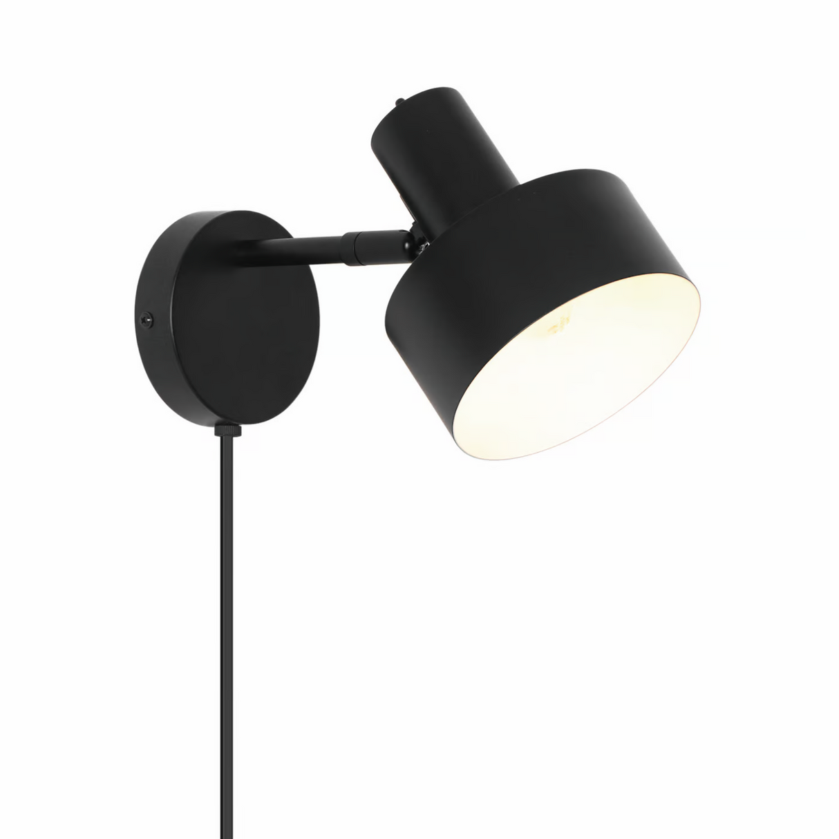 Wandlamp zwart verstelbaar Matis metaal e27