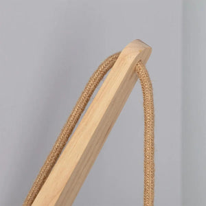 Wandlamp modern stoffen kap 'Kazu' hout textiel E27 fitting stof modern - FOIR