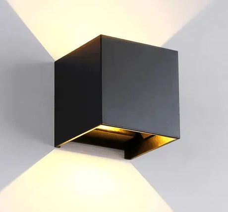 Dimbare buitenlamp buitenverlichting zwart kubus metaal g9