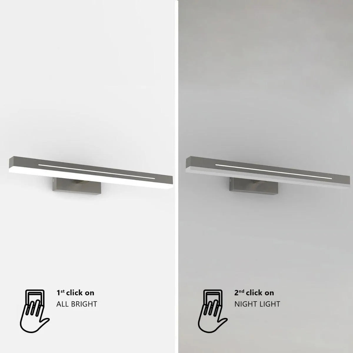 Wandlamp chrome badkamer met LED & Moodmaker 'Otis 60' - FOIR