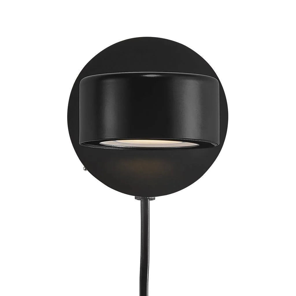 zwarte LED wandlamp metaal Nordlux Clyde met schakelaar 