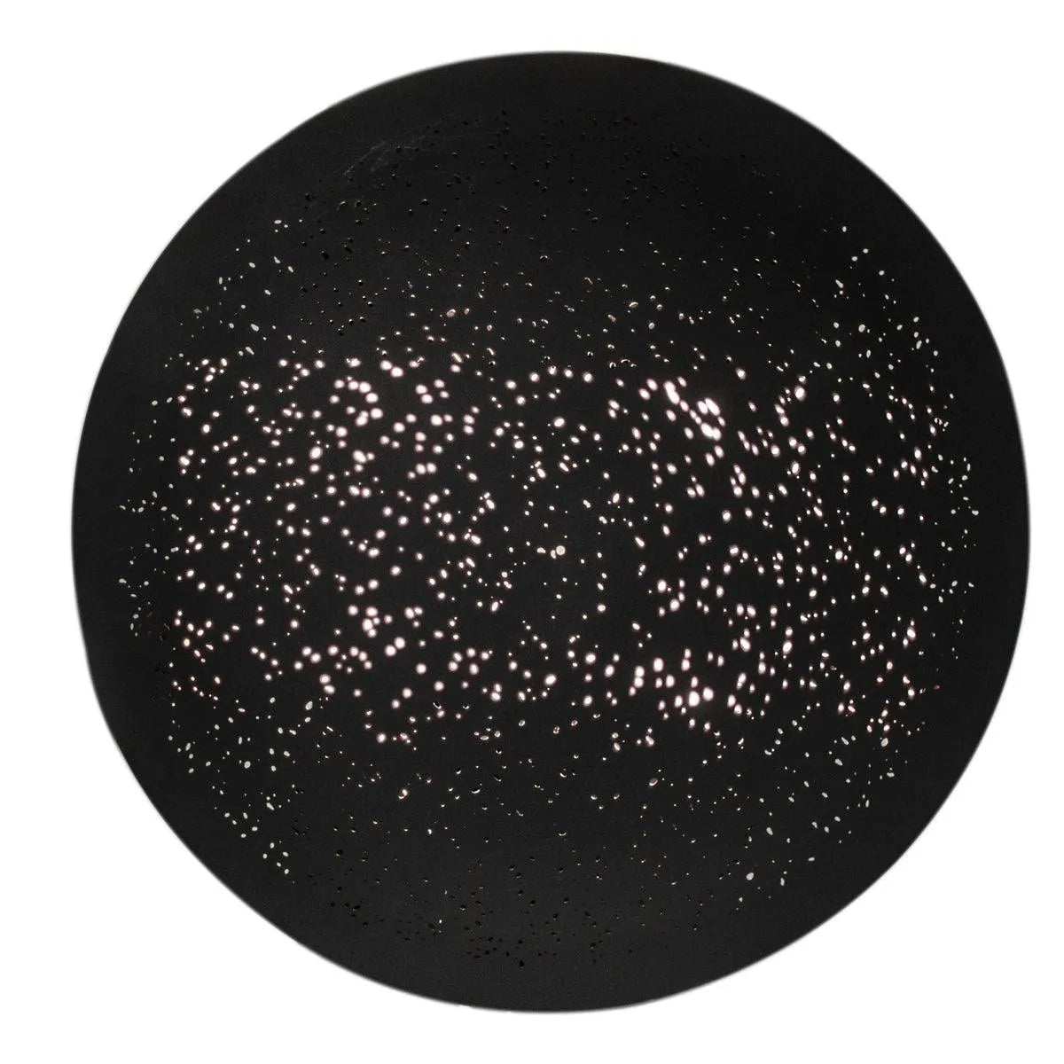 Ronde lamp zwart warm wit met stekker 1
