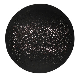 Ronde lamp zwart warm wit met stekker 1
