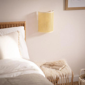 Wandlamp rotan e27 fitting voor in de slaapkamer