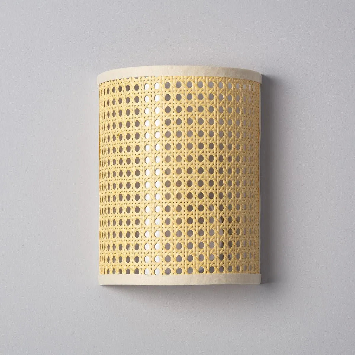 Wandlamp rotan met stekker en schakelaar led lamp