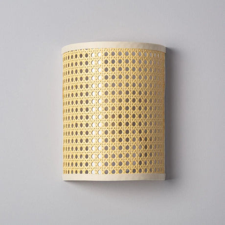Wandlamp rotan met stekker en schakelaar led lamp
