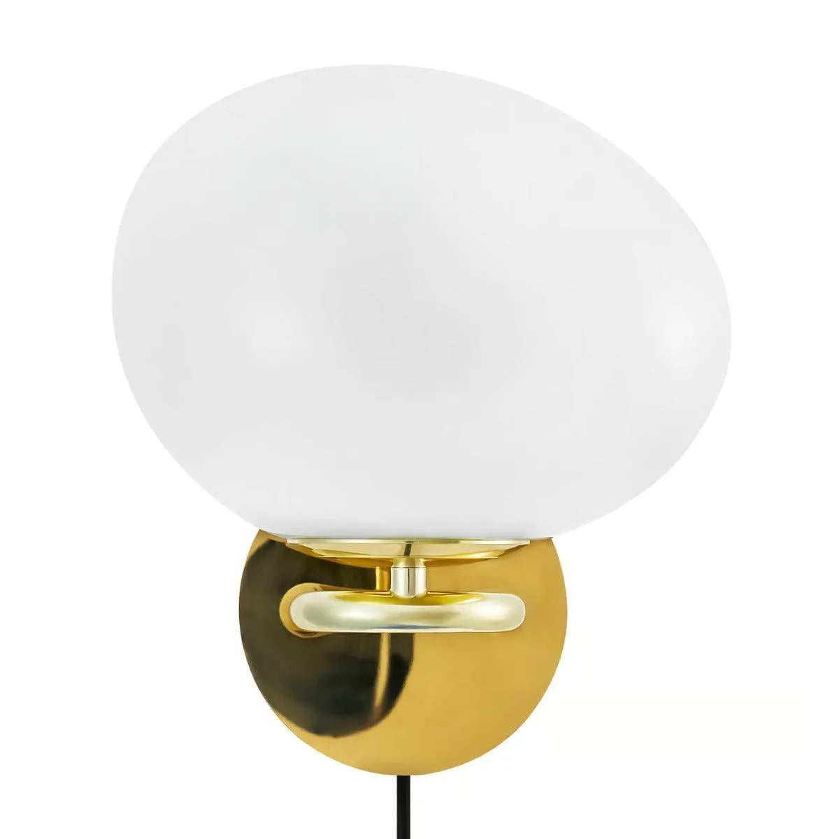 Wandlamp messing & mondgeblazen opaalglazen kap DFTP 'Shapes' - FOIR