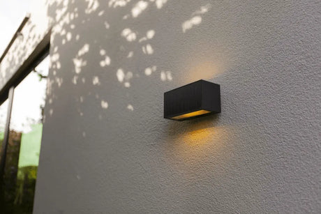 Buitenlamp vierkant Hybrid Gevelverlichting solar LED batterij Inka 18 cm - FOIR