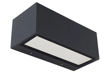 Donkergrijze LED (3000k, warm wit) gevelverlichting Lutec Gemini 22 cm - FOIR