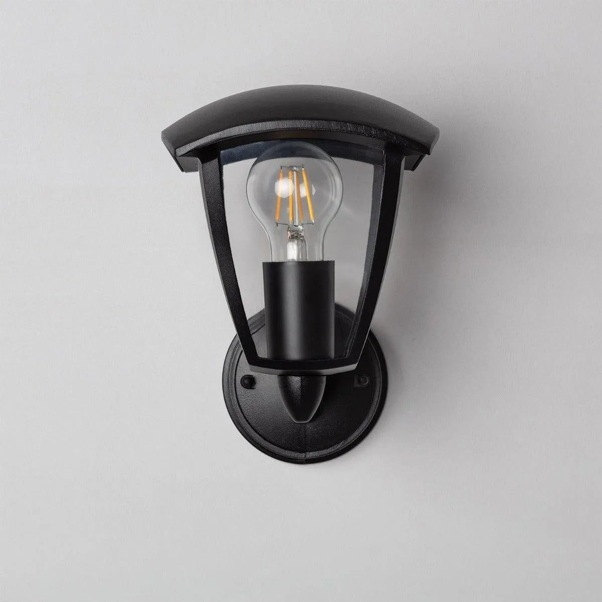 Voordeur verlichting 'Nasa' zwart e27 fitting modern gevelverlichting IP54 235mm - FOIR