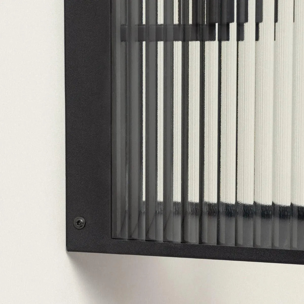 Gevelverlichting zwart met glas en E27 fitting 'Piazza' 44 cm - FOIR