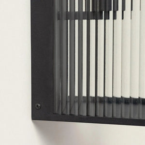 Gevelverlichting zwart met glas en E27 fitting 'Piazza' 44 cm - FOIR