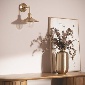 Wandlamp goud hoek E27 fitting