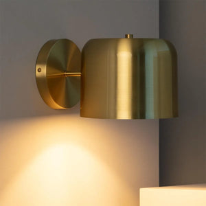 Gouden wandlamp modern verstelbaar 