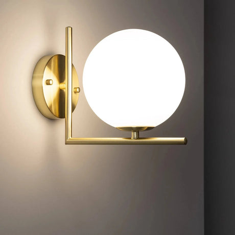 Wandlamp goud 'Mono' wandlamp E14 muur verlichting modern 18 cm - FOIR