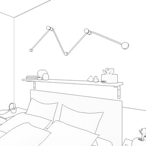 Wandlamp Design Hout 2x E27 3M snoer