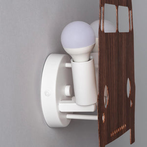Wandlamp hout kinderkamer auto 2x e14