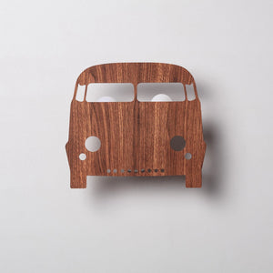 Wandlamp hout kinderkamer auto 2x e14