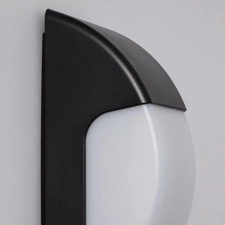 Gevelverlichting modern zwart wit met E27 fitting 'Talita' - FOIR