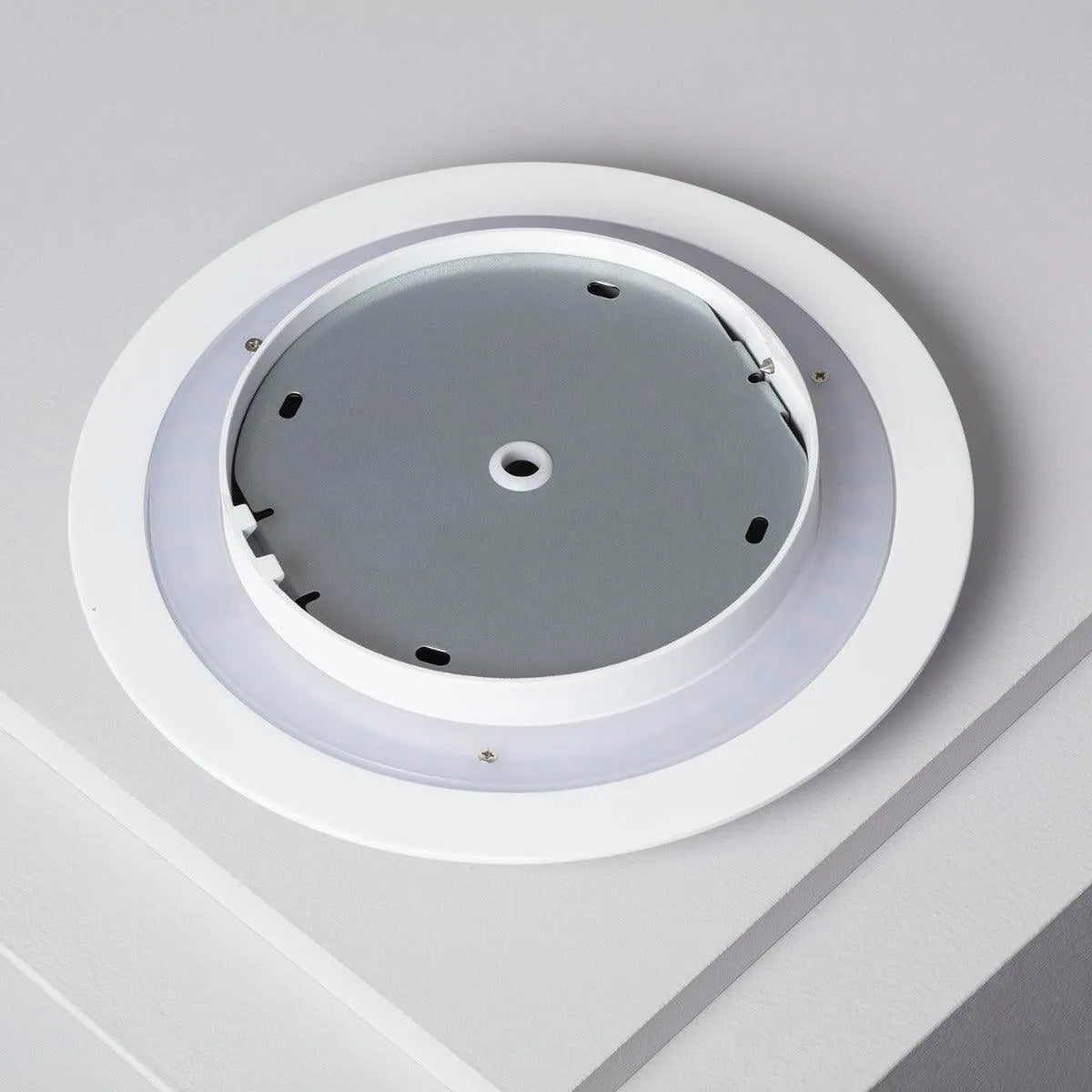 Wandlamp wit 'Ayla' groot rond led modern 260mm - FOIR