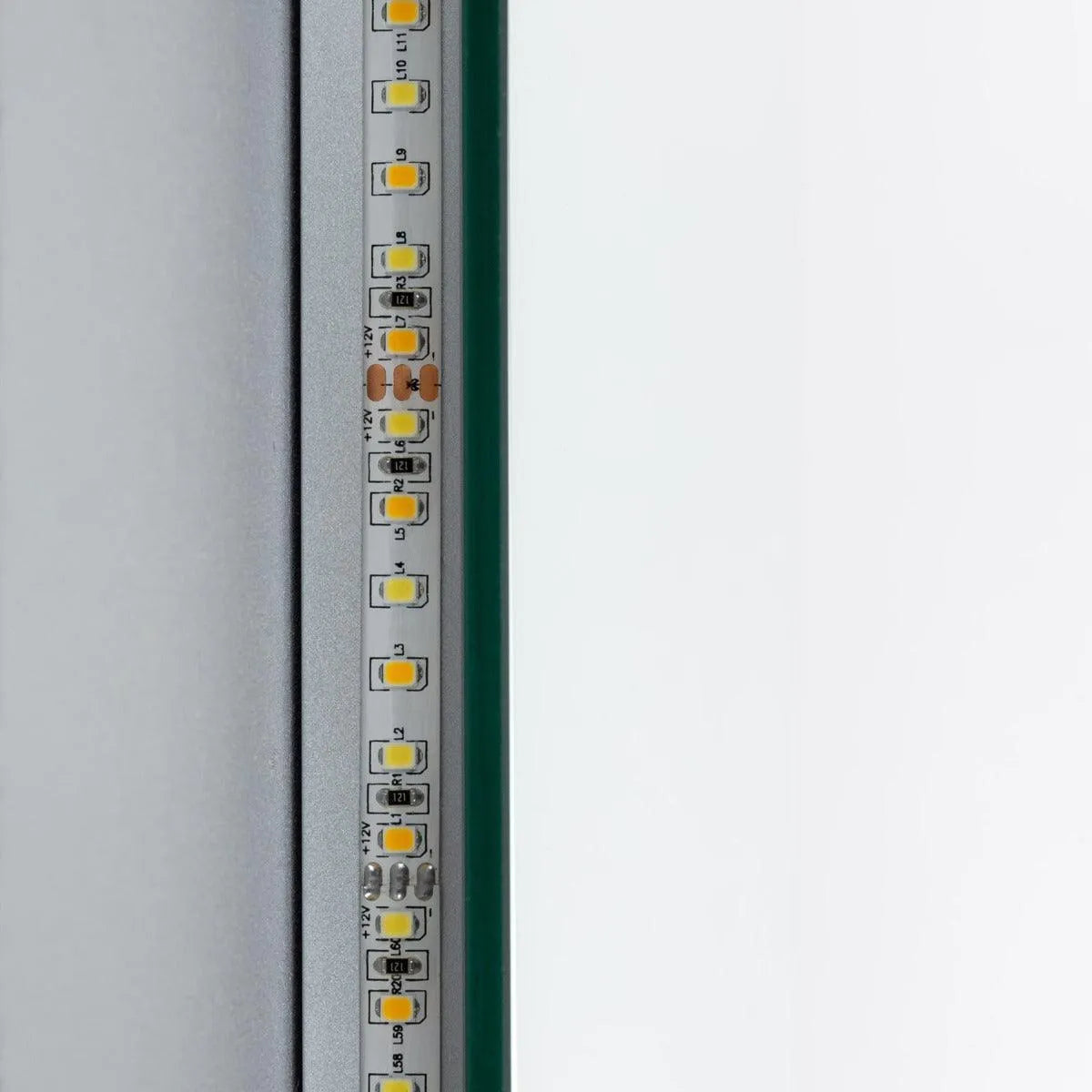 Badkamerspiegel led lamp vierkant verwarmd met led lamp