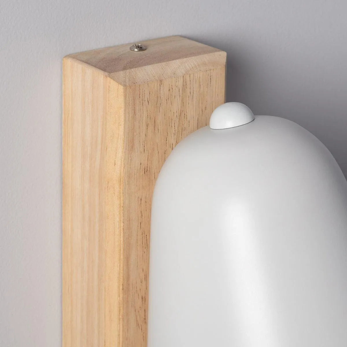 Wandlamp hout wit e14 fitting modern met stekker