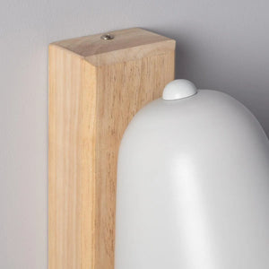 Wandlamp hout wit e14 fitting modern met stekker