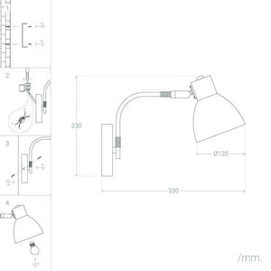 wandlamp groen met stekker led verstelbaar modern e27