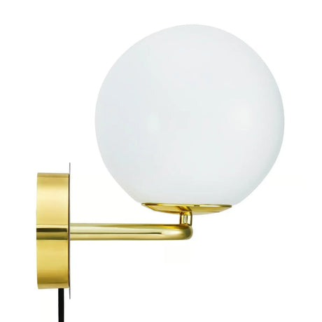 Wandlamp messing & mondgeblazen opaalglazen kap DFTP 'Shapes' - FOIR