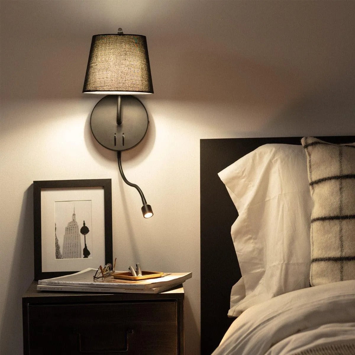Hotel wandlamp leeslamp verstelbaar 