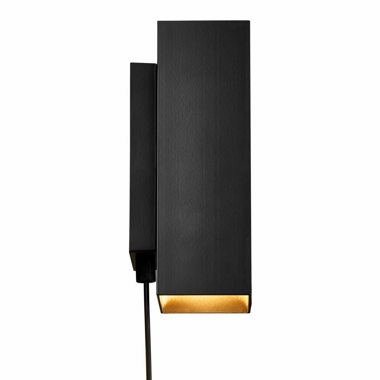 Wandlamp zwart vierkant 'Curtiz' zwart 3-stap dimmer 4.5W