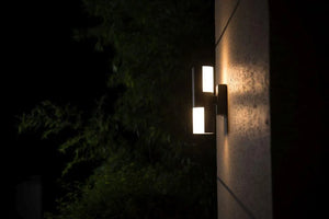 Up en down LED gevelverlichting donkergrijs 'Lutec Cyra' 25 cm - FOIR