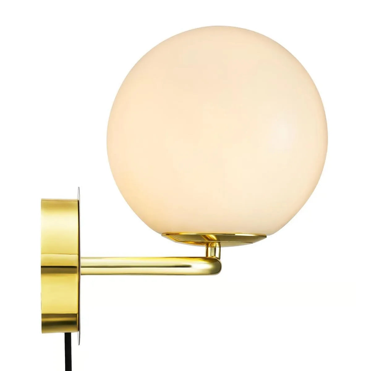 Wandlamp messing & mondgeblazen opaalglazen kap DFTP 'Shapes' - FOIR