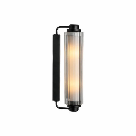 Wandlamp zwart badkamer 'Nimal' e14 spiegel verlichting 35 cm - FOIR