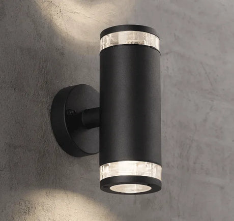 Buitenlamp zwart up & downlighter 'Birk' Nordlux GU10 IP44 waterdicht - FOIR
