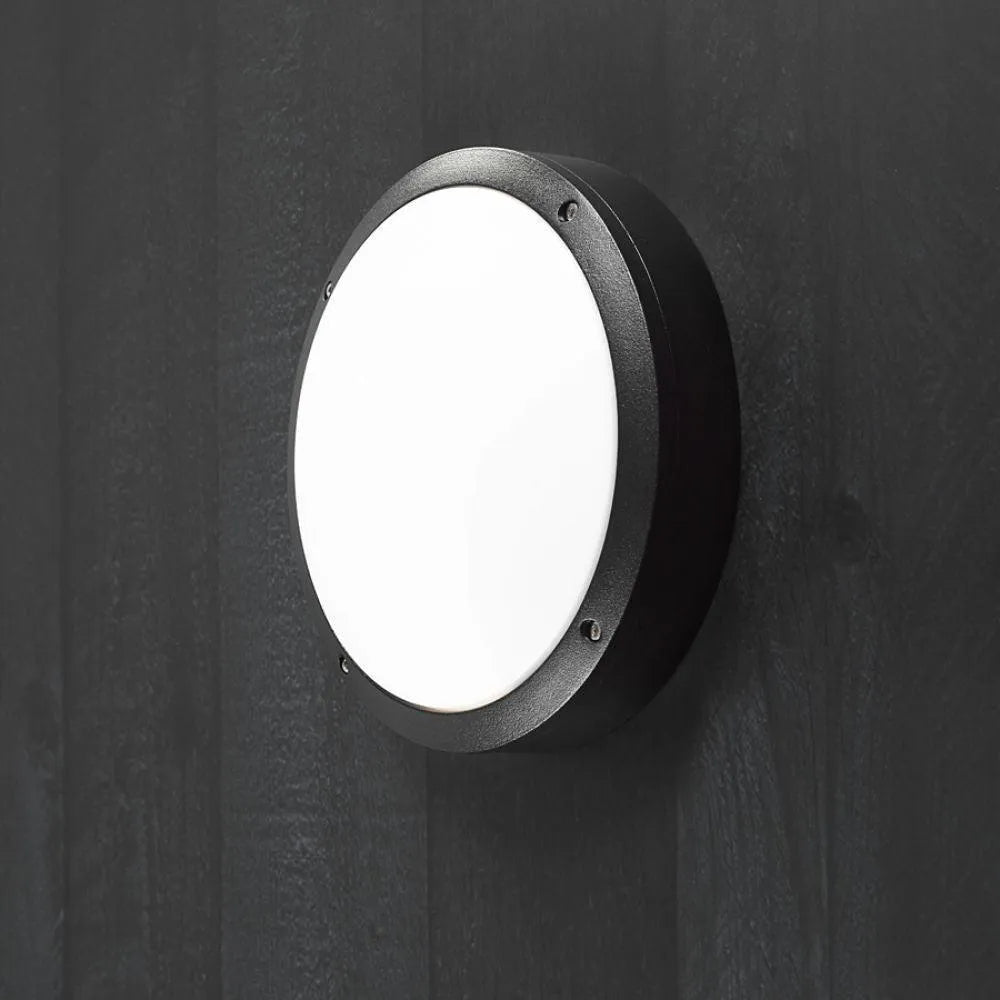 Nordlux wandlamp e27 fitting zwart Desi groot rond