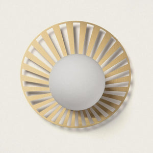 Wandlamp messing opaalglas g9 fitting art deco 
