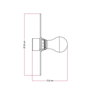Wandlamp retro rond reflector design IP44