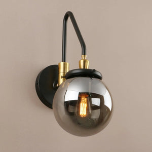 Zwart goud wandlamp goldberga industrieel