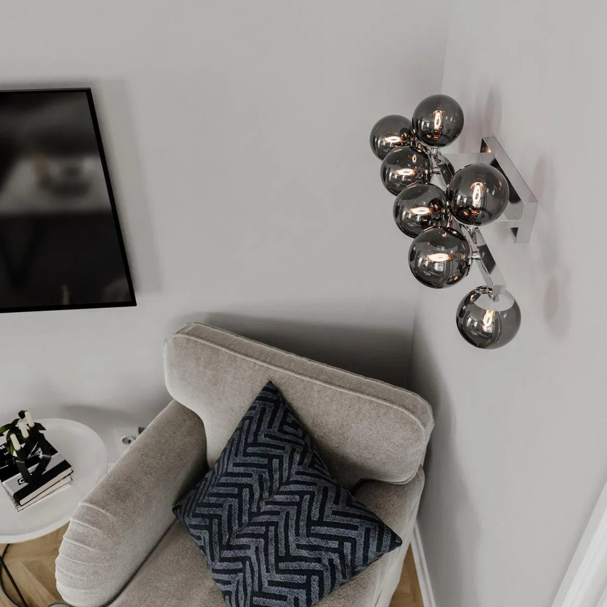 Rookglas wandlamp met stekker modern By Rydens