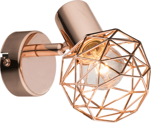 Wandlamp koper xara e14 fitting verstelbaar 