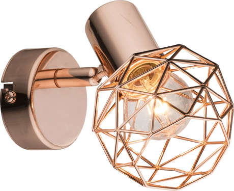Wandlamp koper xara e14 fitting verstelbaar 