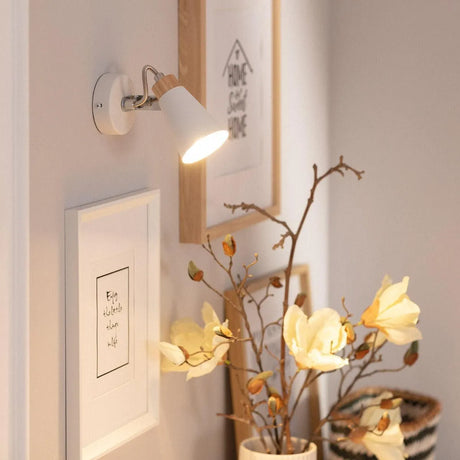 Witte wandspot verstelbaar gu10 led lamp 