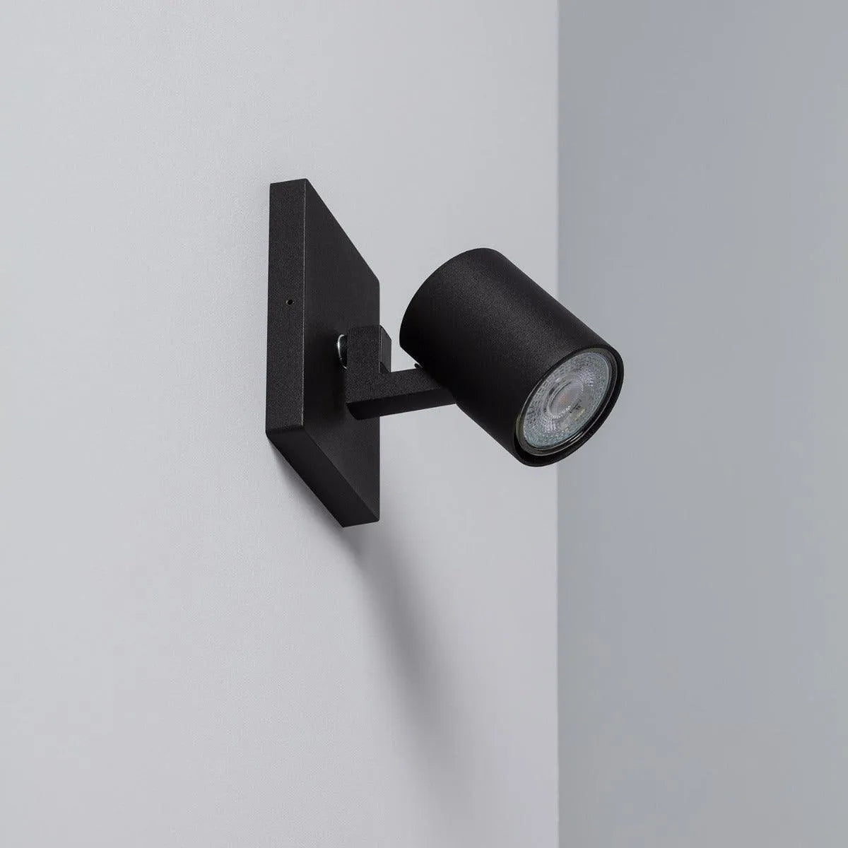 Wandlamp zwart leeslamp 'Gilly' GU10 modern leeslamp wandlamp spot - FOIR