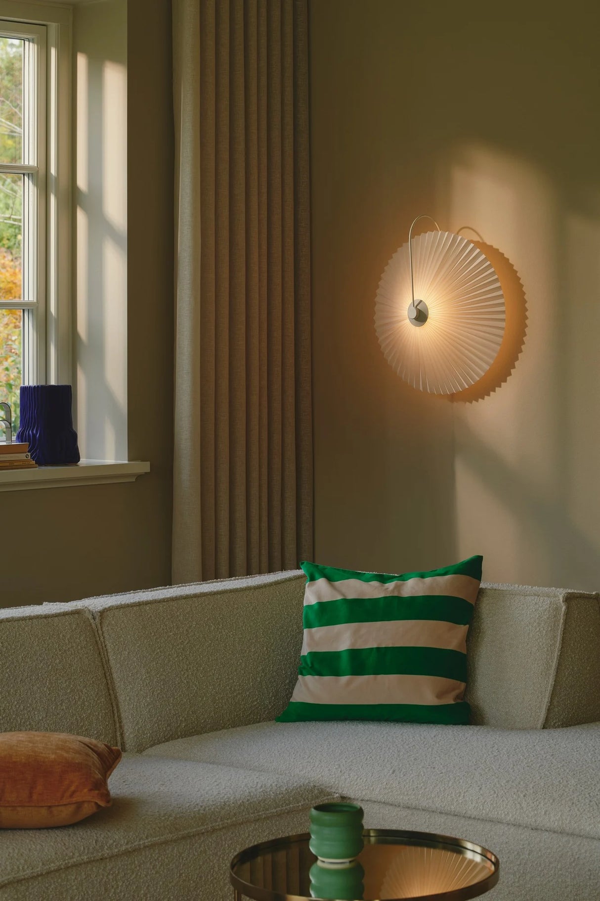 Wandlamp waaier Stof Nadia E14 50 cm