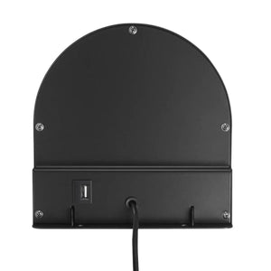 Bedlamp zwart met USB en plankje 'Cody' - FOIR